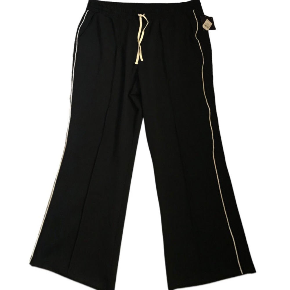 Black Sweatpants with White Pinstripe.